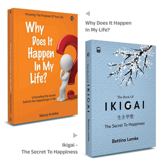 Ikigai: The Secret To Happiness + Why Does It Happen In My Life? | Set of 2 English Self-Help Books